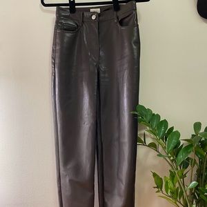 Aritzia Wilfred Melina vegan leather pants